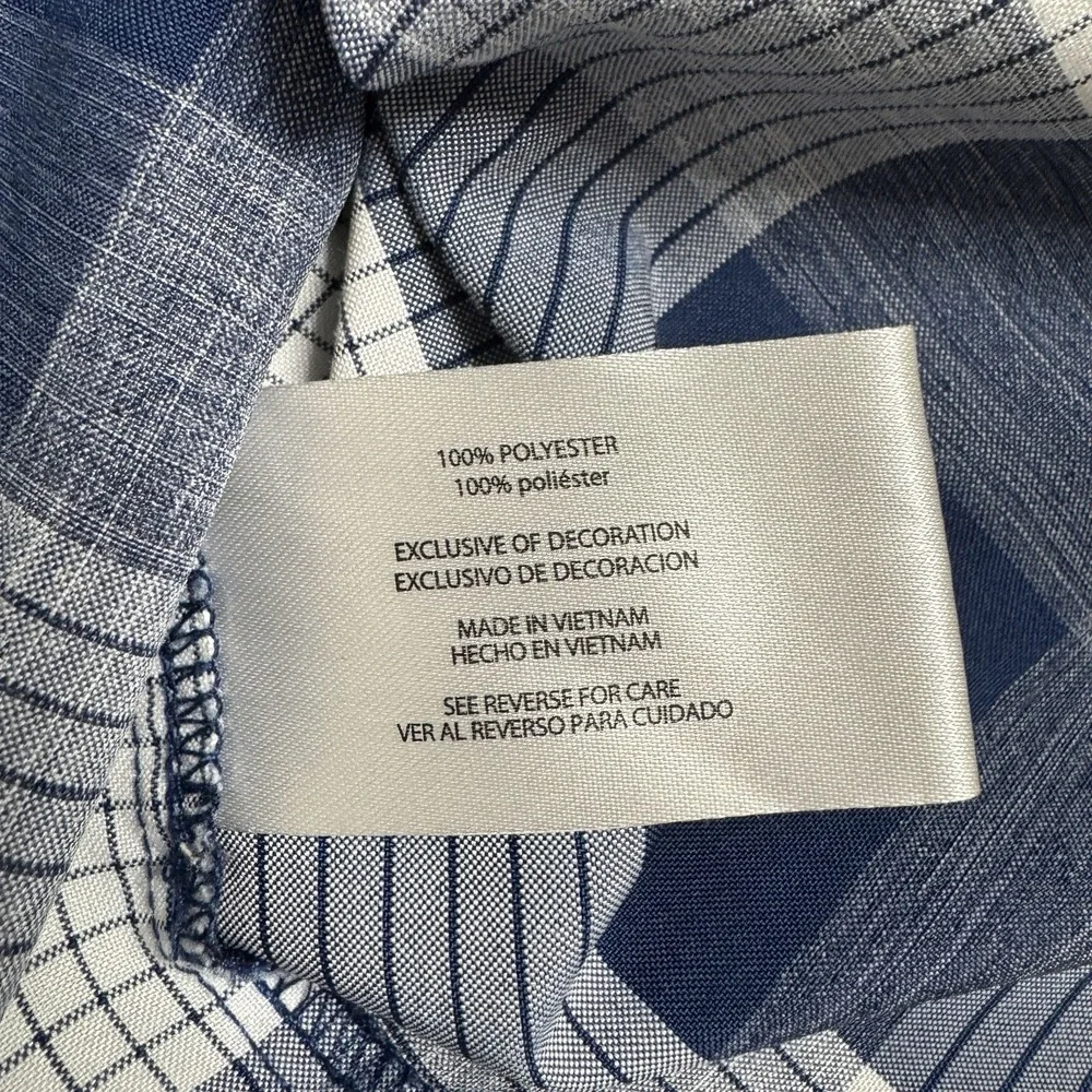 Orvis Shirt Mens XL Blue Plaid Classic Collection Button Up‎ Pockets Camp Fish